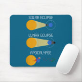 Tapis De Souris Éclipse ou Acalypse_ Science drôle de l'éclipse so (Avec souris)
