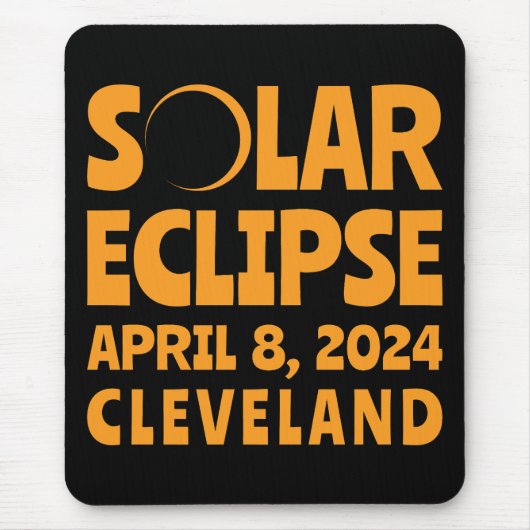 Tapis De Souris Éclipse solaire 2024 Cleveland Ohio (Devant)
