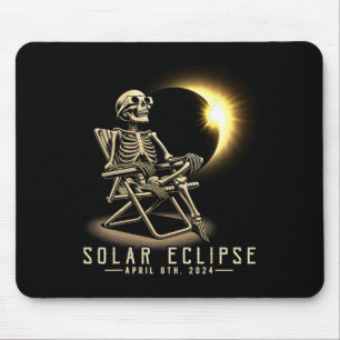 Tapis De Souris Éclipse solaire 2024 Éclipse totale 8 avril 2024 S