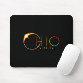 Tapis De Souris Éclipse solaire 2024 État Ohio Total Éclipse solai (Avec souris)