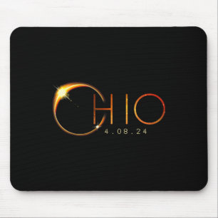 Tapis De Souris Éclipse solaire 2024 État Ohio Total Éclipse solai
