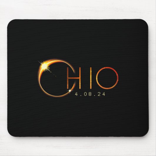 Tapis De Souris Éclipse solaire 2024 État Ohio Total Éclipse solai (Devant)