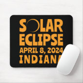 Tapis De Souris Éclipse solaire 2024 Indiana (Avec souris)