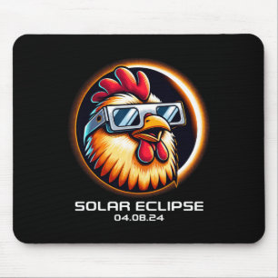 Tapis De Souris Éclipse solaire 2024 Totalité de poulet joli Corre