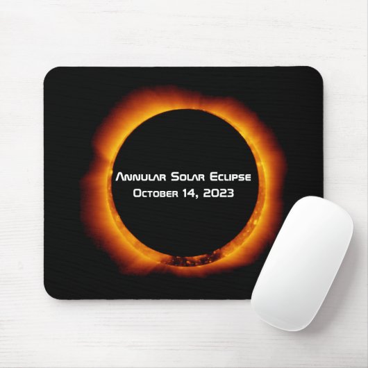 Tapis De Souris Éclipse solaire annuelle 2023 (Avec souris)