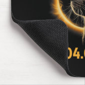 Tapis De Souris Éclipse Solaire Chat Éclipse Solaire Lunettes Chat (Coin)