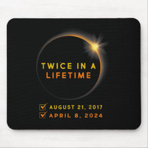 Tapis De Souris Éclipse Solaire Deux Fois Au Cours De La Vie 2024