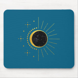 Tapis De Souris Éclipse solaire deux fois la conception totale de