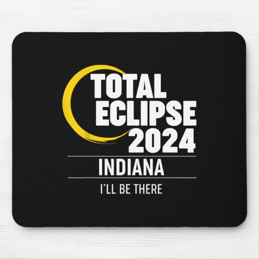 Tapis De Souris Éclipse solaire Indiana 2024 (Devant)