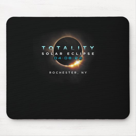 Tapis De Souris Eclipse solaire officielle 2024 Rochester (Devant)