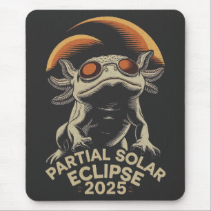 Tapis De Souris Éclipse Solaire Partielle 2025 Axolotl Ammph