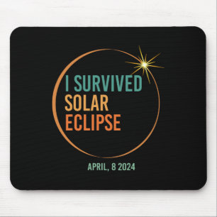 Tapis De Souris Éclipse solaire survécue 8 avril 2024 Totalité drô