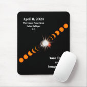 Tapis De Souris Éclipse solaire totale 2024 (Avec souris)