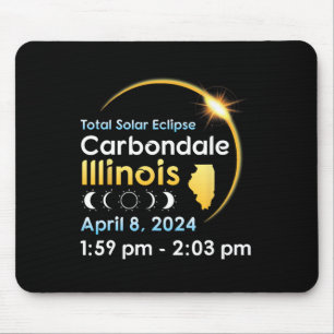 Tapis De Souris Éclipse Solaire Totale À Carbondale Illinois Sur A