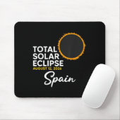 Tapis De Souris Éclipse solaire totale en Espagne le 12 août 2026 (Avec souris)