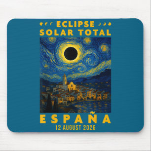 Tapis De Souris Éclipse solaire totale Espagne 2026