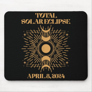 Tapis De Souris Éclipse solaire totale mignonne 8 avril