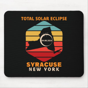 Tapis De Souris Éclipse solaire totale vintage Syracuse New York 2
