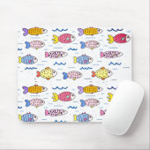Tapis De Souris École colorée de poisson (Avec souris)