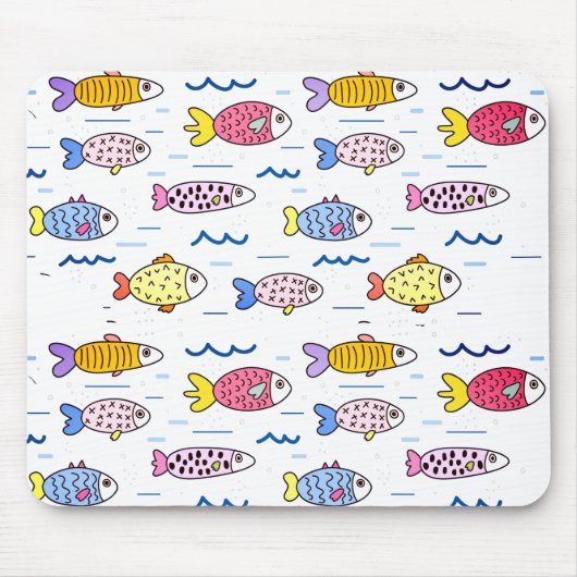 Tapis De Souris École colorée de poisson (Devant)