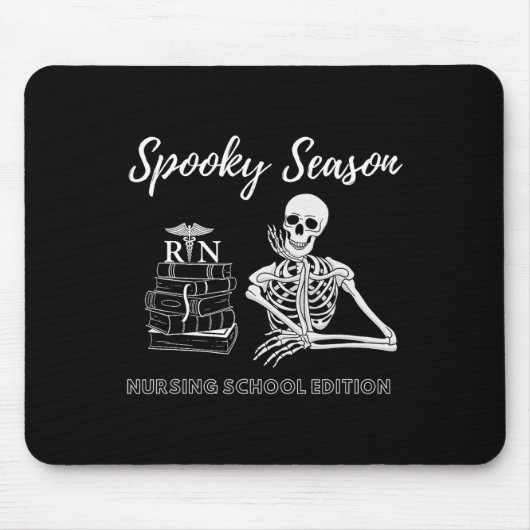 Tapis De Souris École de soins infirmiers Étudiant Halloween Squel (Devant)