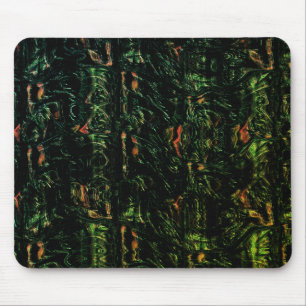 Tapis De Souris Écorce d'arbre sous verre martelé vert