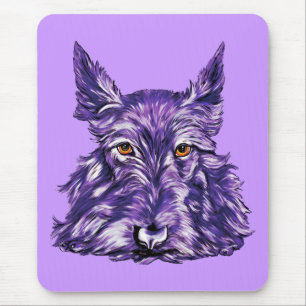 Tapis De Souris Écossais Terrier dans le pourpre