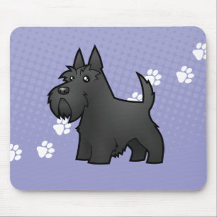 Tapis De Souris Écossais Terrier de bande dessinée