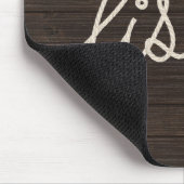 Tapis De Souris ÉCOUTER Corde Texte Sur Bois Sombre (Coin)