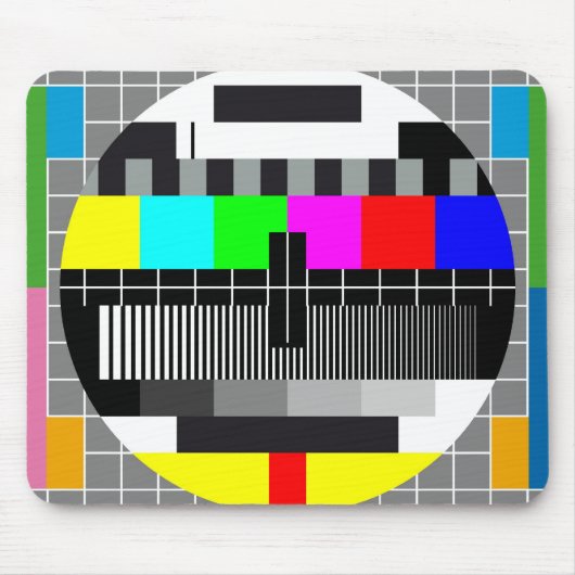 Tapis De Souris écran d'essai de télévision (Devant)