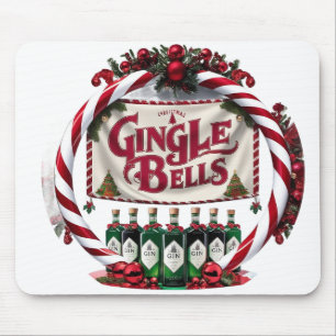 Tapis De Souris Écran Gin de Noël Gingle Bells