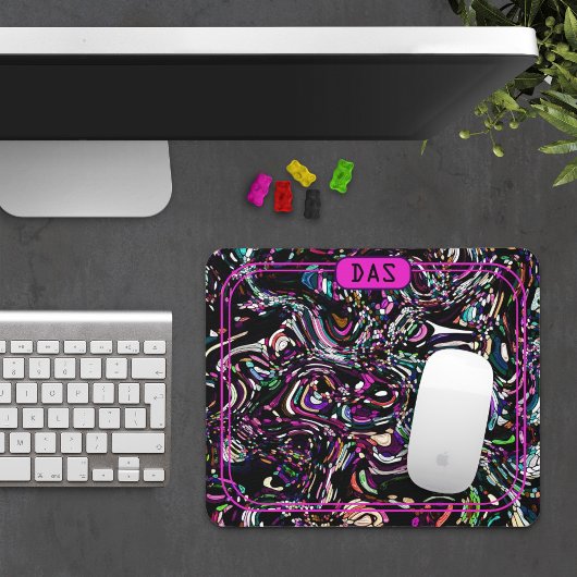 Tapis De Souris Écran hypnotique Purple