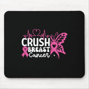Tapis De Souris Écraser le cancer du sein Sensibilisation Bling ro