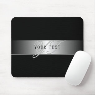 Tapis De Souris Écriture de monogramme élégante et modifiable No