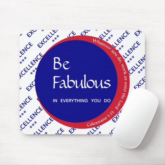 Tapis De Souris Écriture de motivation personnalisée FABULEUSE (Avec souris)