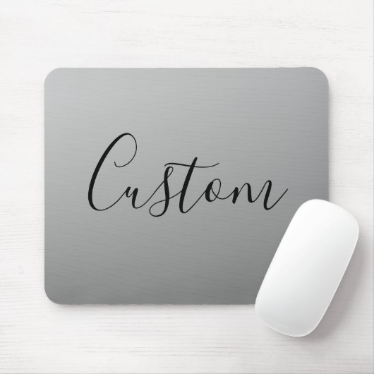 Tapis De Souris Écriture de texte noir éditable de script moderne (Avec souris)