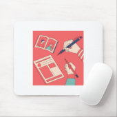 Tapis De Souris Écriture d'illustrations d'art numérique expressiv (Avec souris)