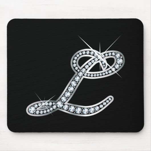 Tapis De Souris Écriture L "Diamond Bling" (Devant)