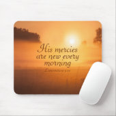 Tapis De Souris Écriture Sa miséricorde est nouvelle chaque matin (Avec souris)