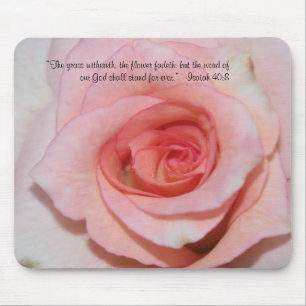 Tapis De Souris Écriture sainte Mousepad de rose de rose