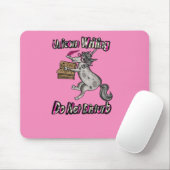 Tapis De Souris Écriture Unicorn - Ne pas déranger (Avec souris)