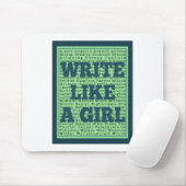 Tapis De Souris Écrivez comme un paon de fille (Avec souris)