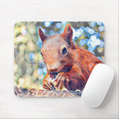 Tapis De Souris écureuil aquarell (Avec souris)