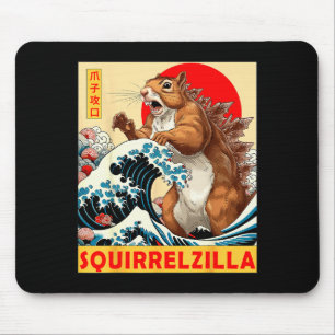 Tapis De Souris Écureuil Art Japonais Écureuil Drôle Pour Hommes F