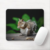 Tapis De Souris Écureuil aux cacahuètes (Avec souris)