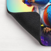 Tapis De Souris Écureuil Bleu Mangeant Un Fruit-323232 (Coin)