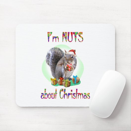Tapis De Souris Écureuil de Noël (Avec souris)