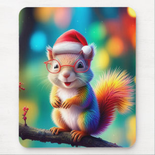 Tapis De Souris Écureuil de Noël Comme Père Noël-56765