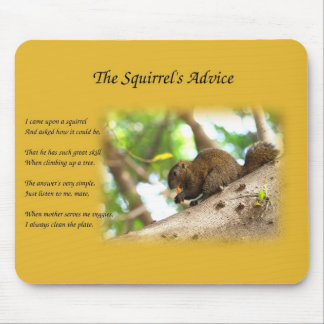 Tapis De Souris Écureuil et poème mignons