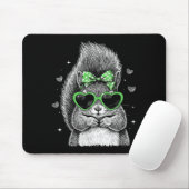 Tapis De Souris Écureuil Shamrock Coquette Bow Saint-Patrick (Avec souris)